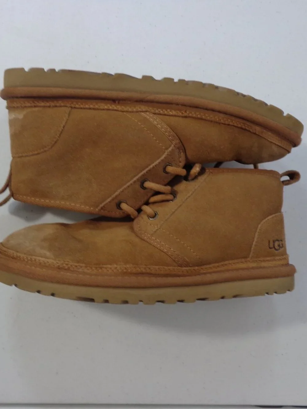 UGG 1094269 Neumel Chestnut Brown Suede Fur Low Women's Boots Size 8